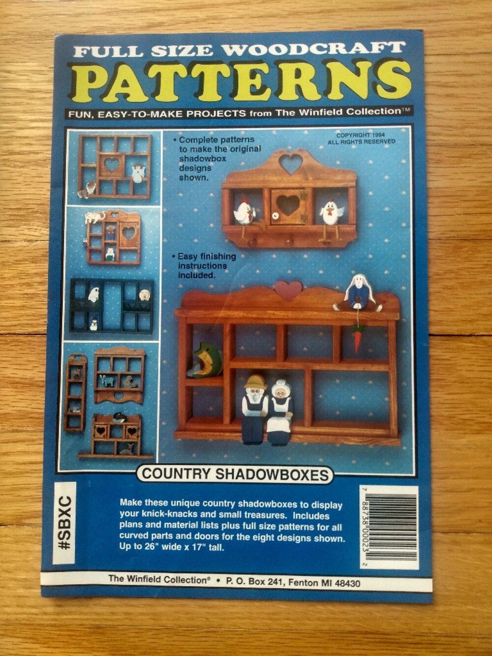 Vintage 80s Wooden Shelf Building Plans Shadowbox Woodcraft Winfield Collection